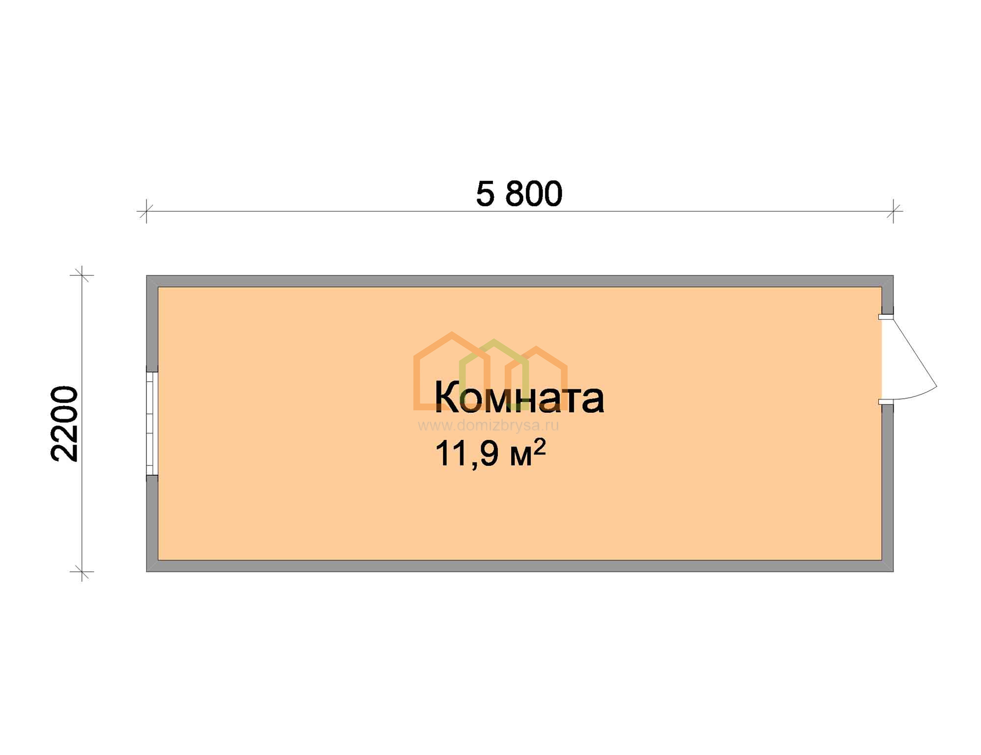 Металлическая бытовка для дачи Гладиолус-6 5.8x2.2 Площадь: 12.76 м² в  готовом виде под ключ в Ярославле и области